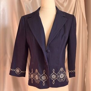Peck & Peck Embroidered Blazer